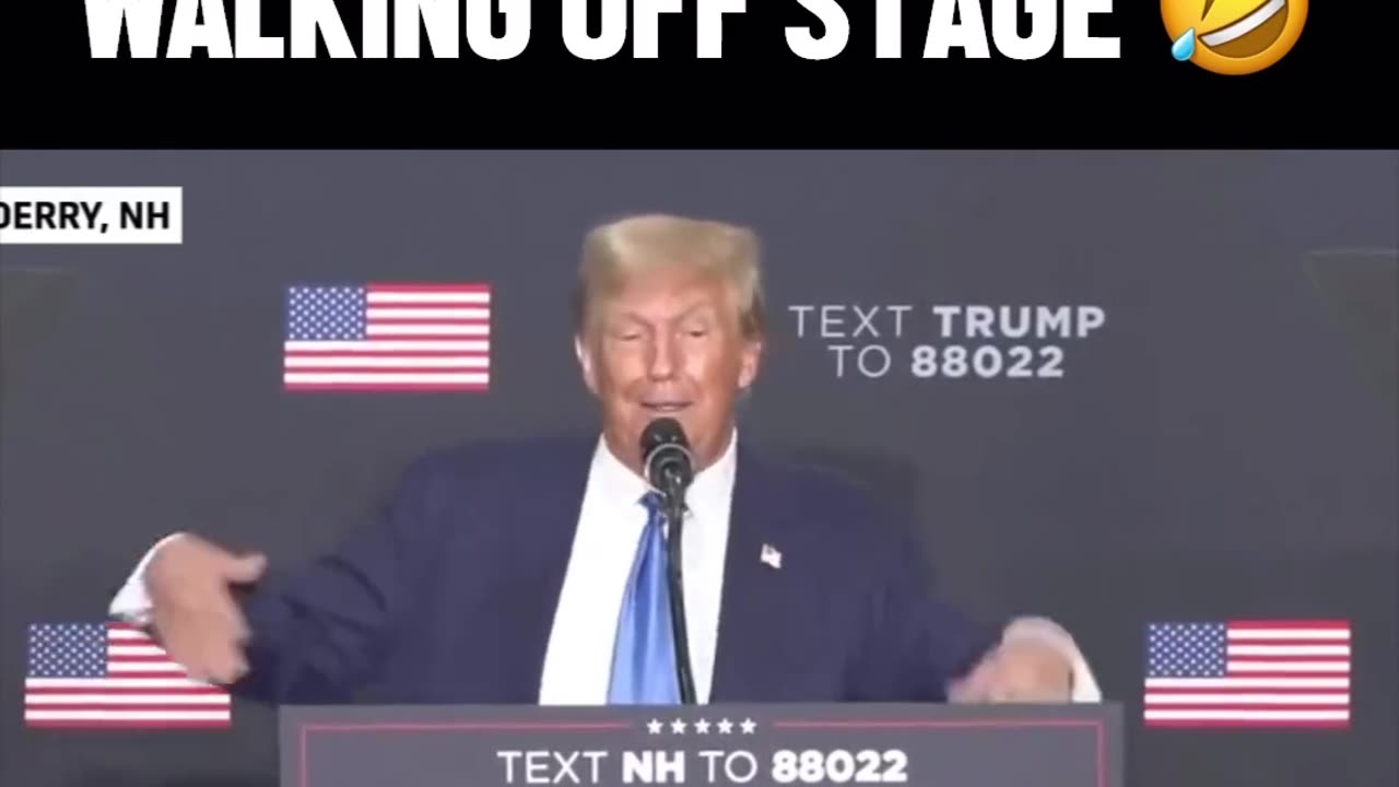 Trump Imitates Biden Walking Off Stage