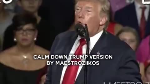 Dolnad Trump singing babe calm down by rema😂😂😂