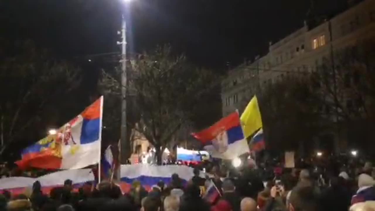 Rally in support of Russia in Serbia