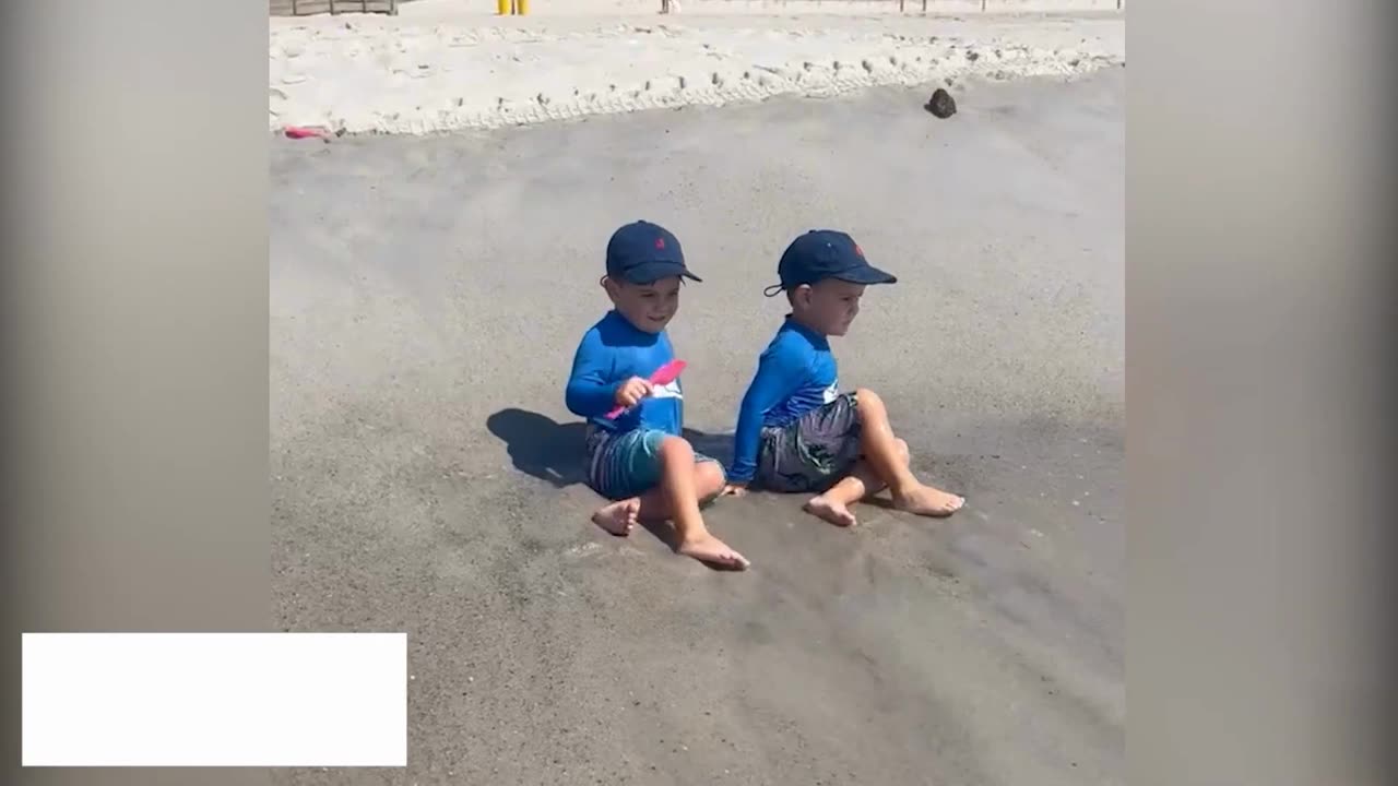 Funny and Failed Babies Playing On The Beach