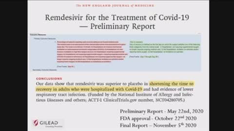 Dr. Paul Marik on Remdesivir at the 12/18 Nashville COVID Summit: