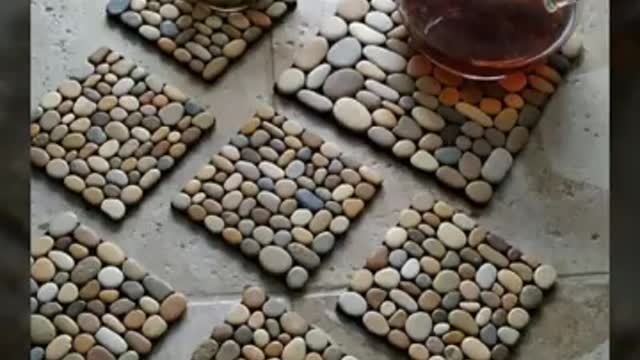 Beautiful stone mirror decoration with different home decor ideas