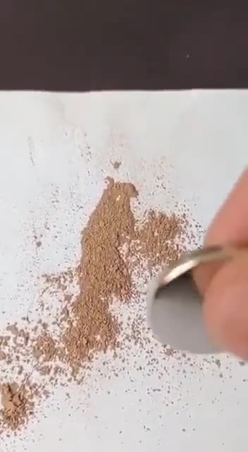 magnetic yellow powder on ground after yellow sky in Germany