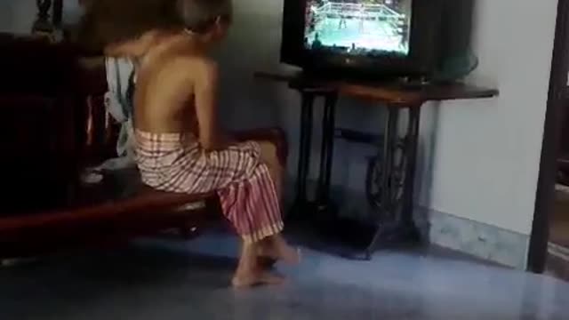 80-Year-Old Man Excited About Televised Fights