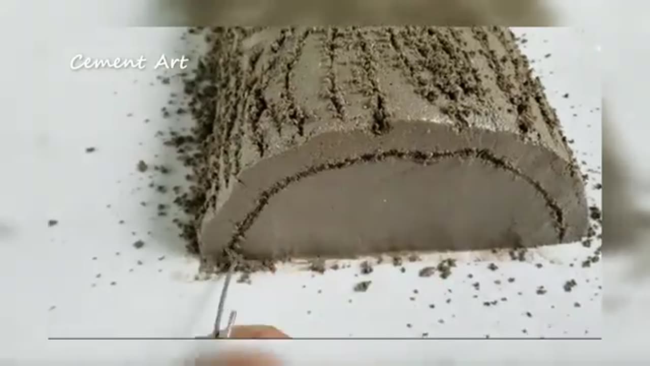 DIY Cement art.......Tree Stump