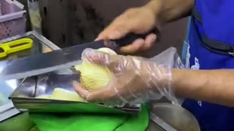 Apple Cutting Skills _ Thai Street Food _shorts