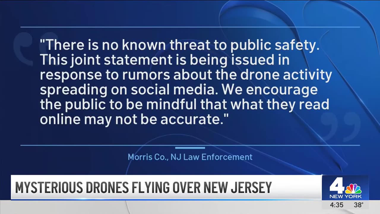 NJ drone eye witnesses aired approx 12/4/24