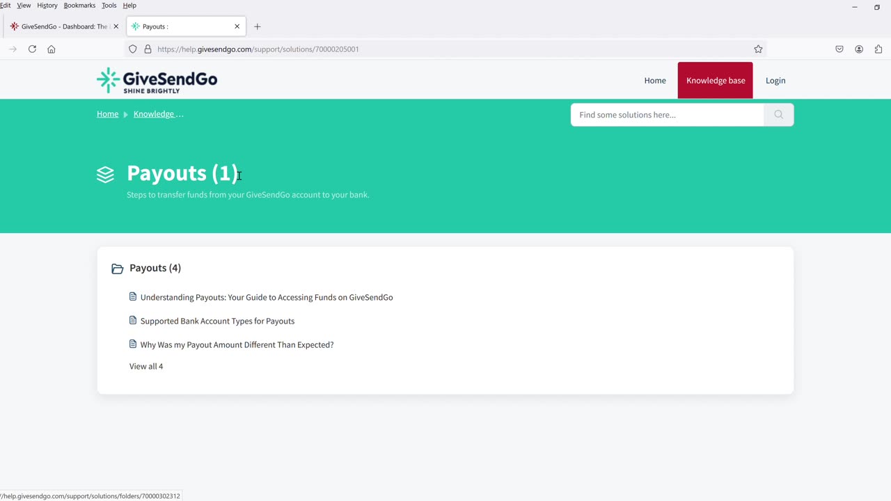 My GiveSendGo fundraising site is not working