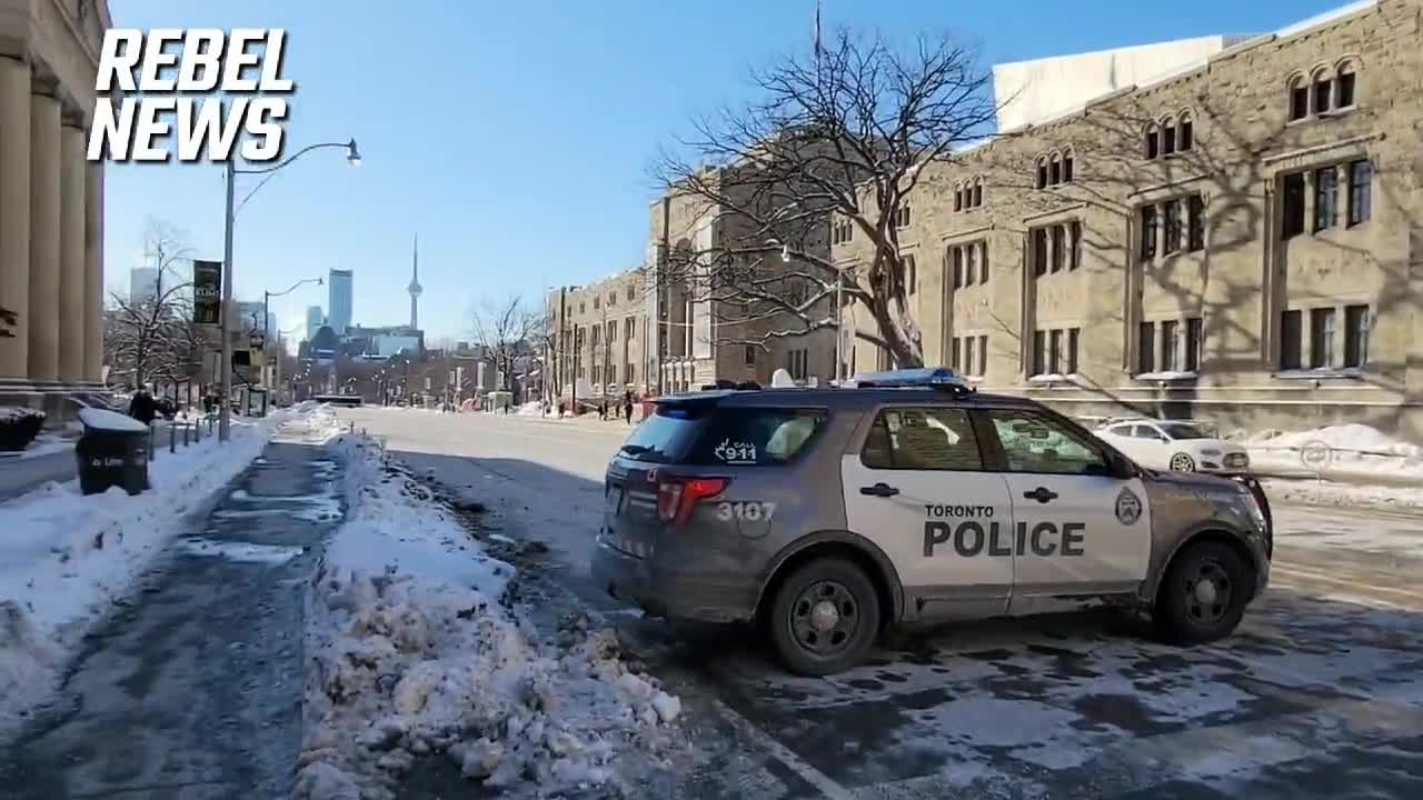 Toronto police have blockaded an extra block infront of Queens Park north.