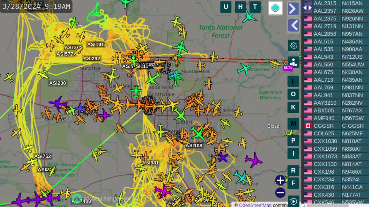 N620FB over Phx - Bank of Utah Nazis Warfare Continues over Arizona - March 28th 2024