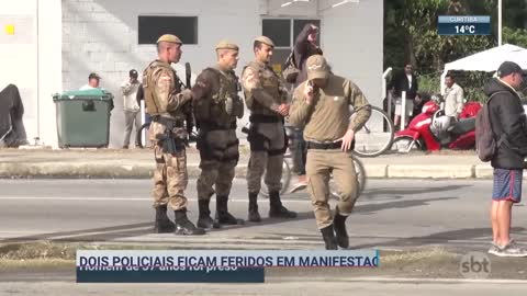 Manifestantes bolsonaristas atacam viaturas no Pará | SBT Brasil (07/11/22)