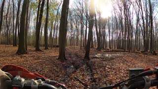 An adult riding on a Yamaha Raptor 125 trying to make it work