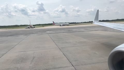 American 737-800 Takeoff out of Charlotte, Inflight, Firm Landing at New York JFK