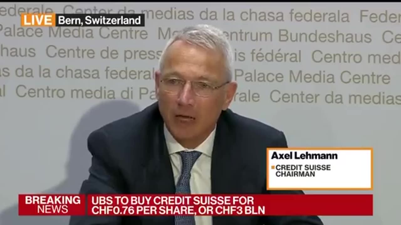 Credit Suisse Chairman Blames The Public For Banking Crisis