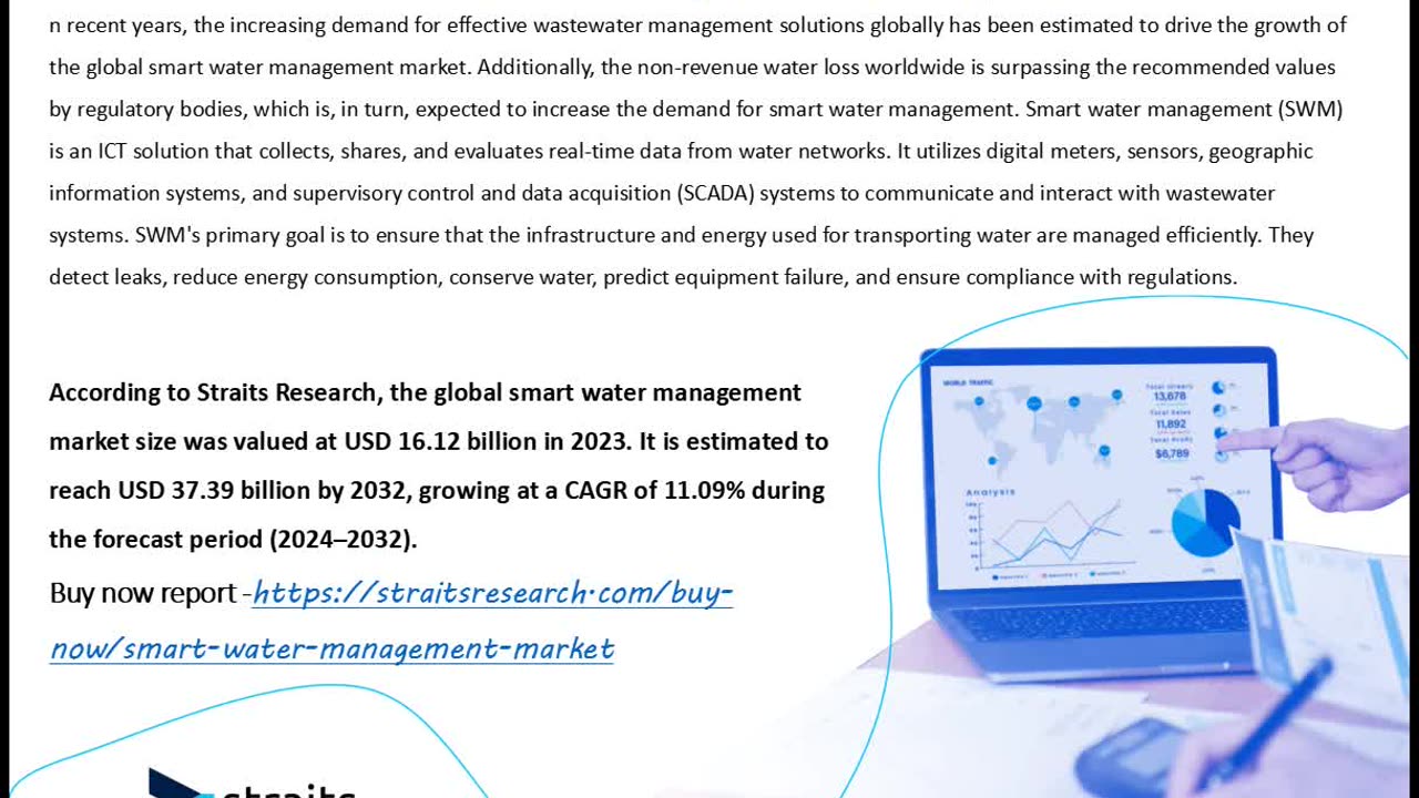 Smart Water Management Market Size, Trends, and Growth Analysis 2024–2032 | Straits Research