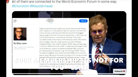 WEF MEMEBER ELTON JOHN THANKS KLAUSE