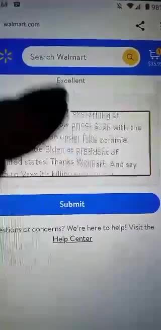 My Response to Walmart Review. 😁😁