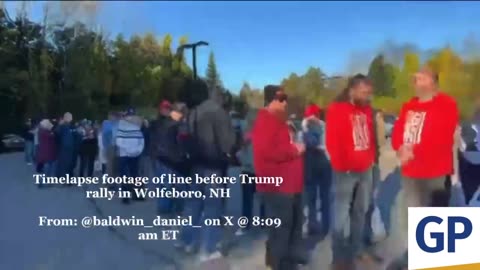 Timelapse of MASSIVE New Hampshire Trump Rally Line FOUR HOURS Before He Speaks