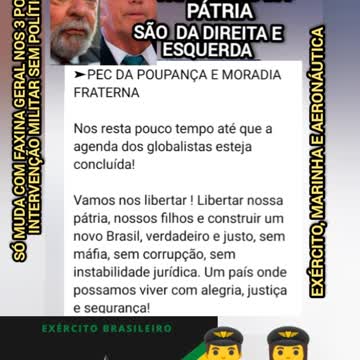Eu ainda apoio as Verdadeiras Forças Armadas por enquanto OS PINGOS NOS IS traidores