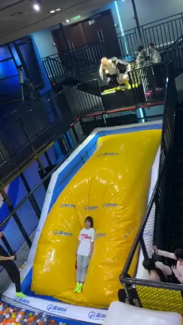 #384This Trampoline Is 🥱😲😲So Fun! Why Didn't We Just Start Jumping Around LikeThis When We Were Kids