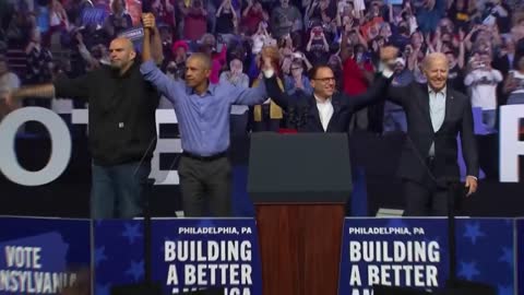 President Joe Biden and former President Barack Obama campaign in Pennsylvania