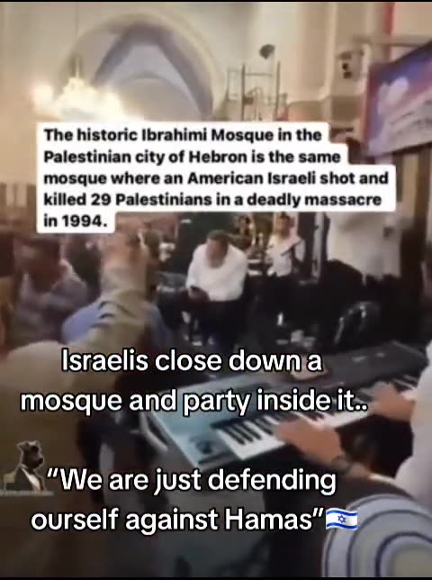 ISRAELI`S CLOSE DOWN MOSQUE TO PARTY INSIDE IT