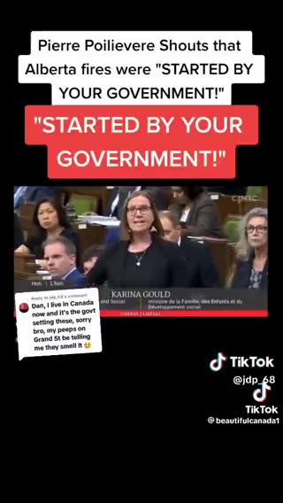 Pierre comes right out and says the fires were started by the government. Ffs Trudeau is a sociopath
