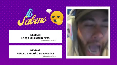 NEYMAR PERDEU 1 MILHÃO AO VIVO / NEYMAR LOST 1 MILLION LIVE