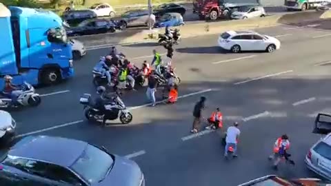 "Climate activists" tried to block a motorway in Portugal.