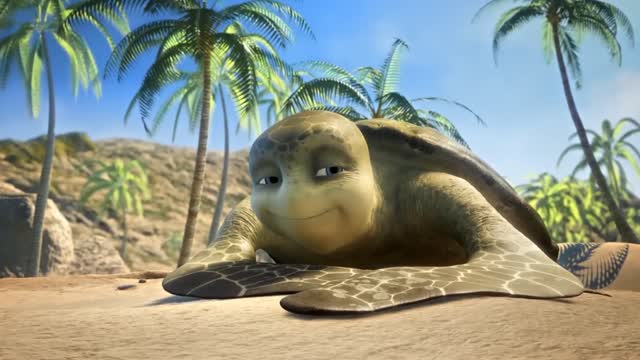 Turtle Sammy travel the whole ocean to find his lost love