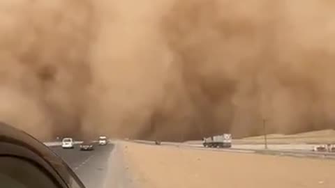 Massive Sandstorm in Suez Egypt