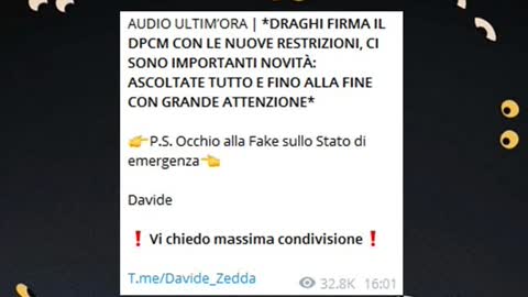 AUDIO ULTIM’ORA | *DRAGHI FIRMA IL DPCM