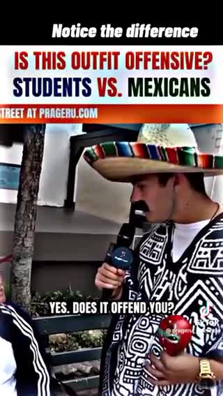 Mexicans like people wearing Mexican clothes