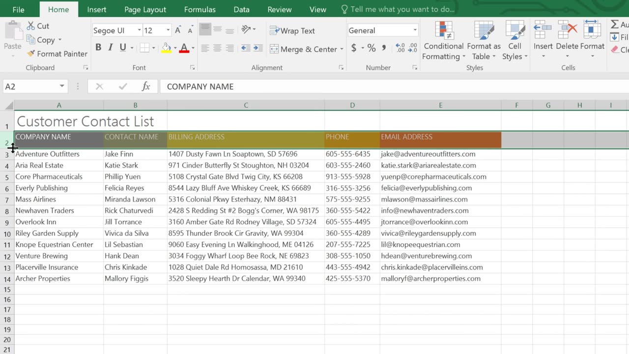 How to Modify Columns, Rows and Cells in Microsoft Excel