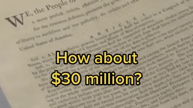 HOW MUCH WOULD YOU PAY FOR A COPY OF THE U.S. CONSTITUTION