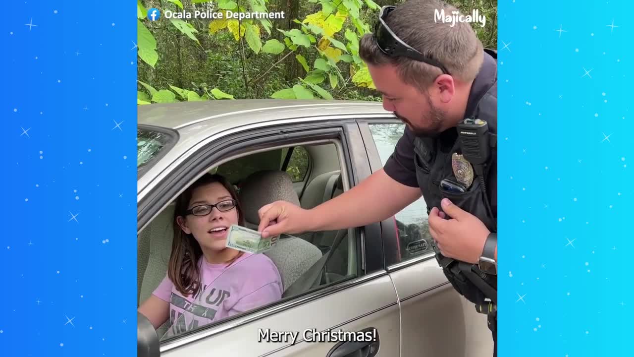 Ocala Police play _Secret Santa_ and give out $100 bills instead of tickets for Christmas