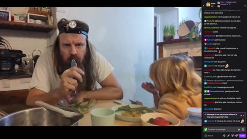 2022-12-18 (3bis.1) - poisson pané + haricots verts - Twitch Triskelina (version avec chat)