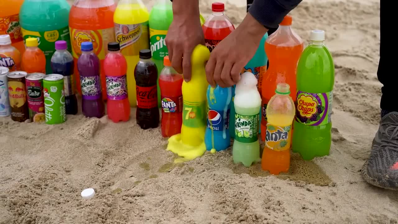 Big Underground Volcanic Eruption from Coca-Cola, Mtn Dew, Monster, Fanta, 7up, Mirinda and Mentos9