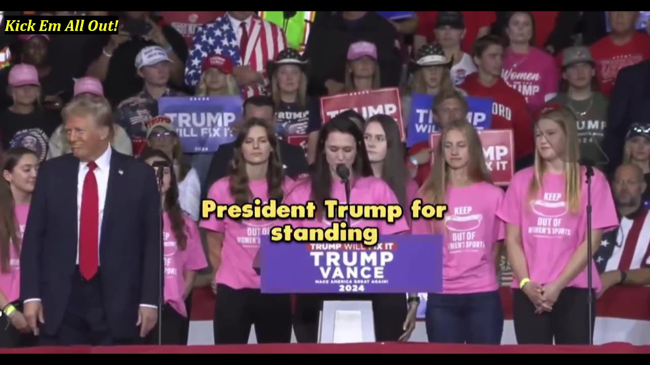 Trump Endorsed by Roanoke VA College Women's Swim Team at Rally