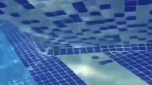 Man screams at pool tiles