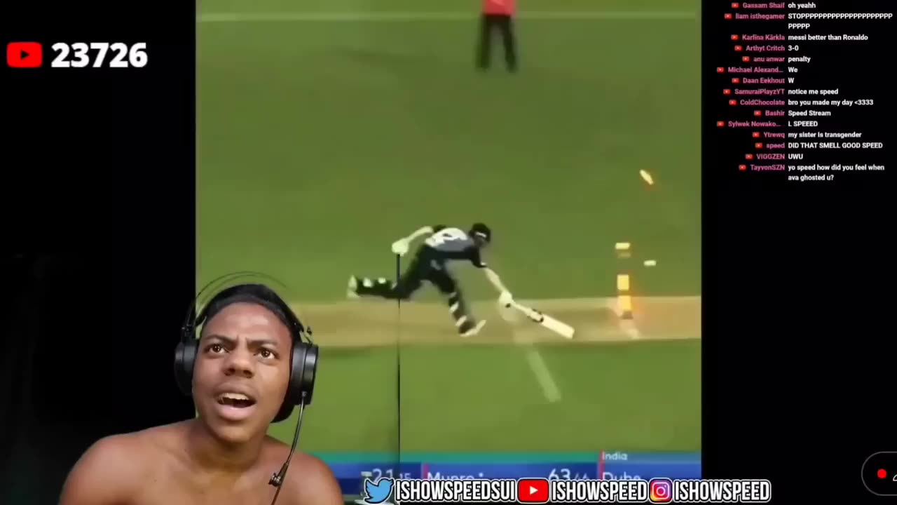 iShowspeed Reacts To Indian cricketer Virat Kohli insane fielding