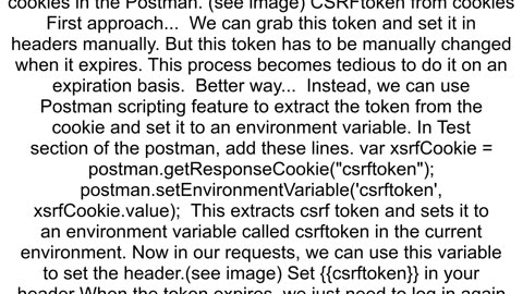 Django restapi Postman can39t see CSRF token