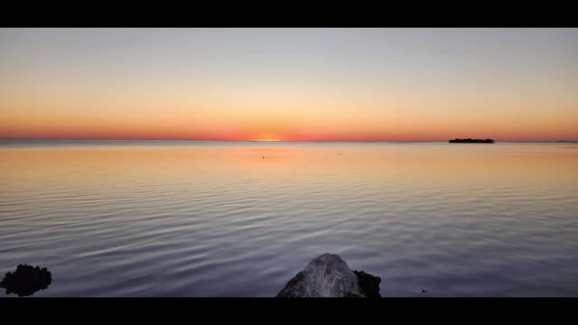 Sunset over Fort Island Beach