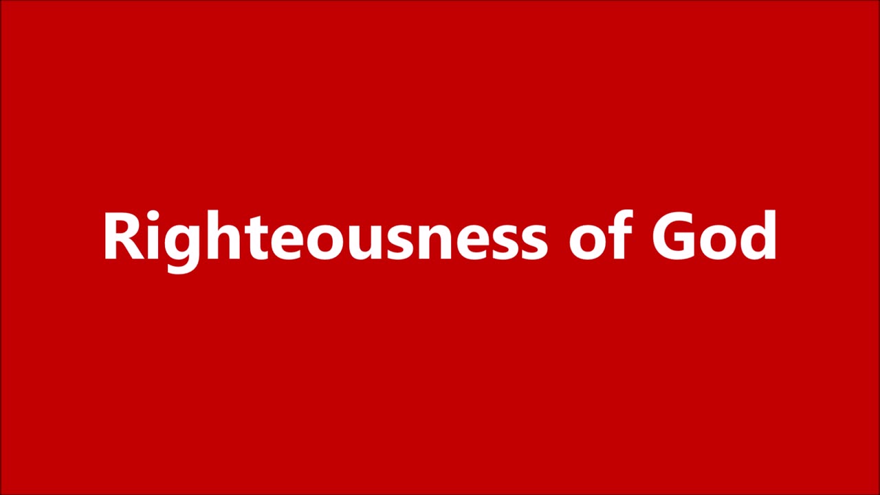 Godliness | Righteousness of God - RGW Teaching