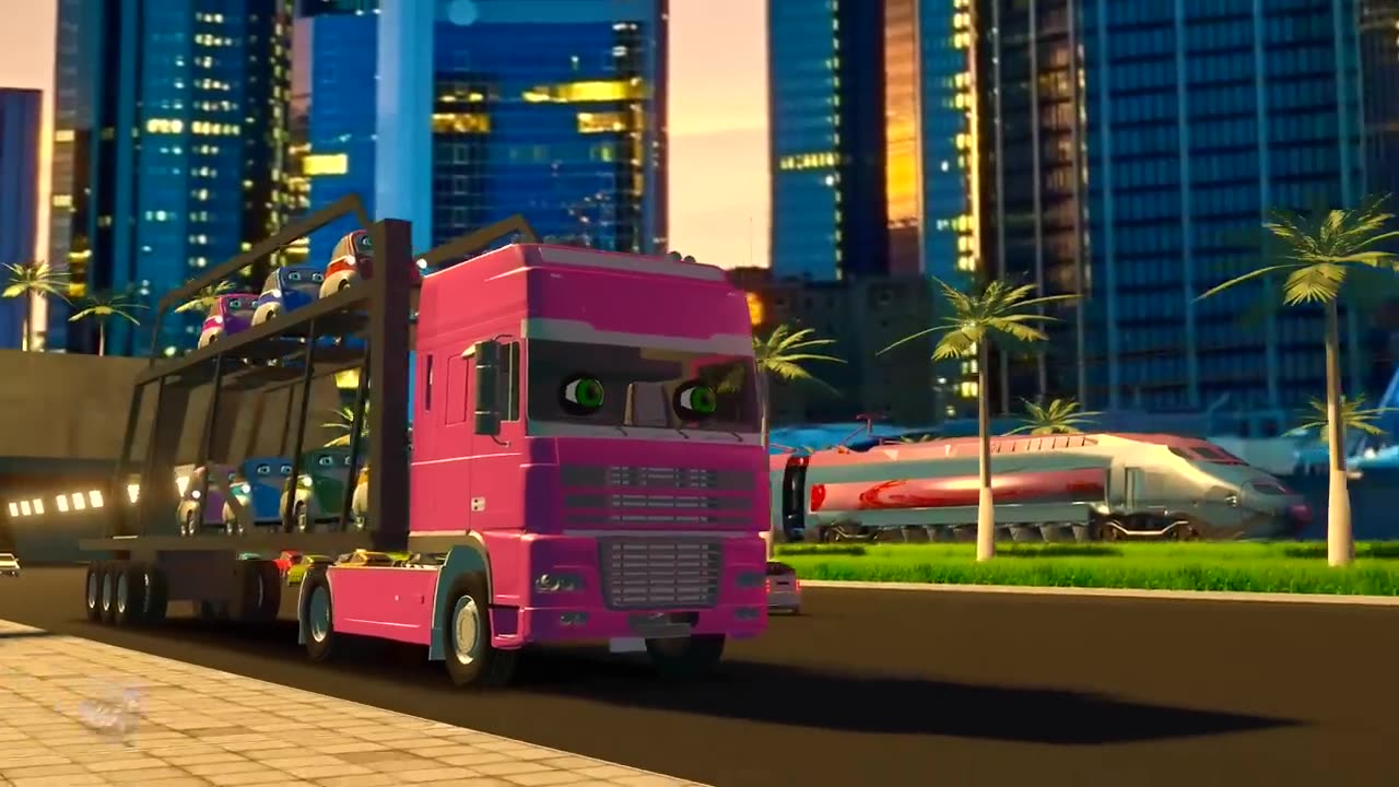 0:02 / 3:23 Wheels On The Bus + Street Vehicles Nursery Rhyme for Kids by Speedies