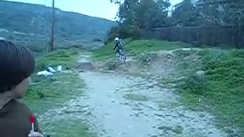 Funny bike fall