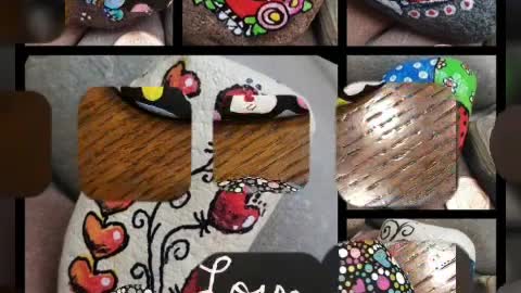 latest inspirado stone art and craft beautiful pebble painting designs
