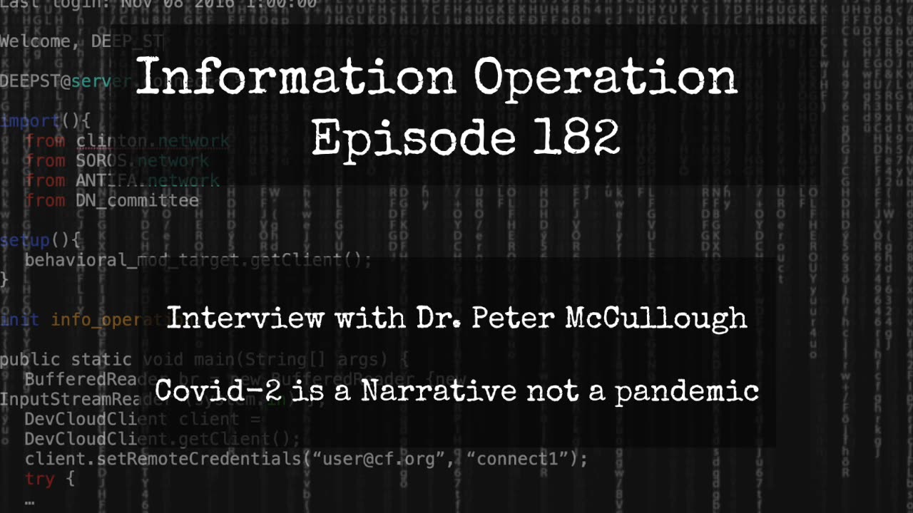 IO Episode 182 - Dr. Peter McCullough - Covid 2.0 Is A Narrative Not A Pandemic