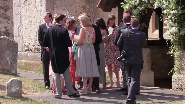 Duke and Duchess of Sussex attending the wedding of Charlie van Straubenzee and Daisy Jenks