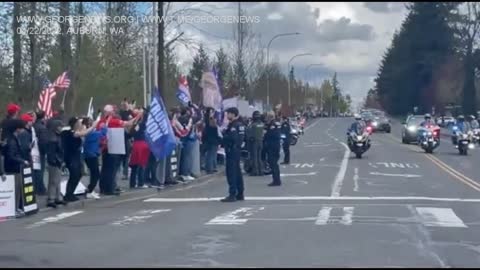 Protesters chant “Let’s go Brandon” as Biden arrives at Green River College near Seattle